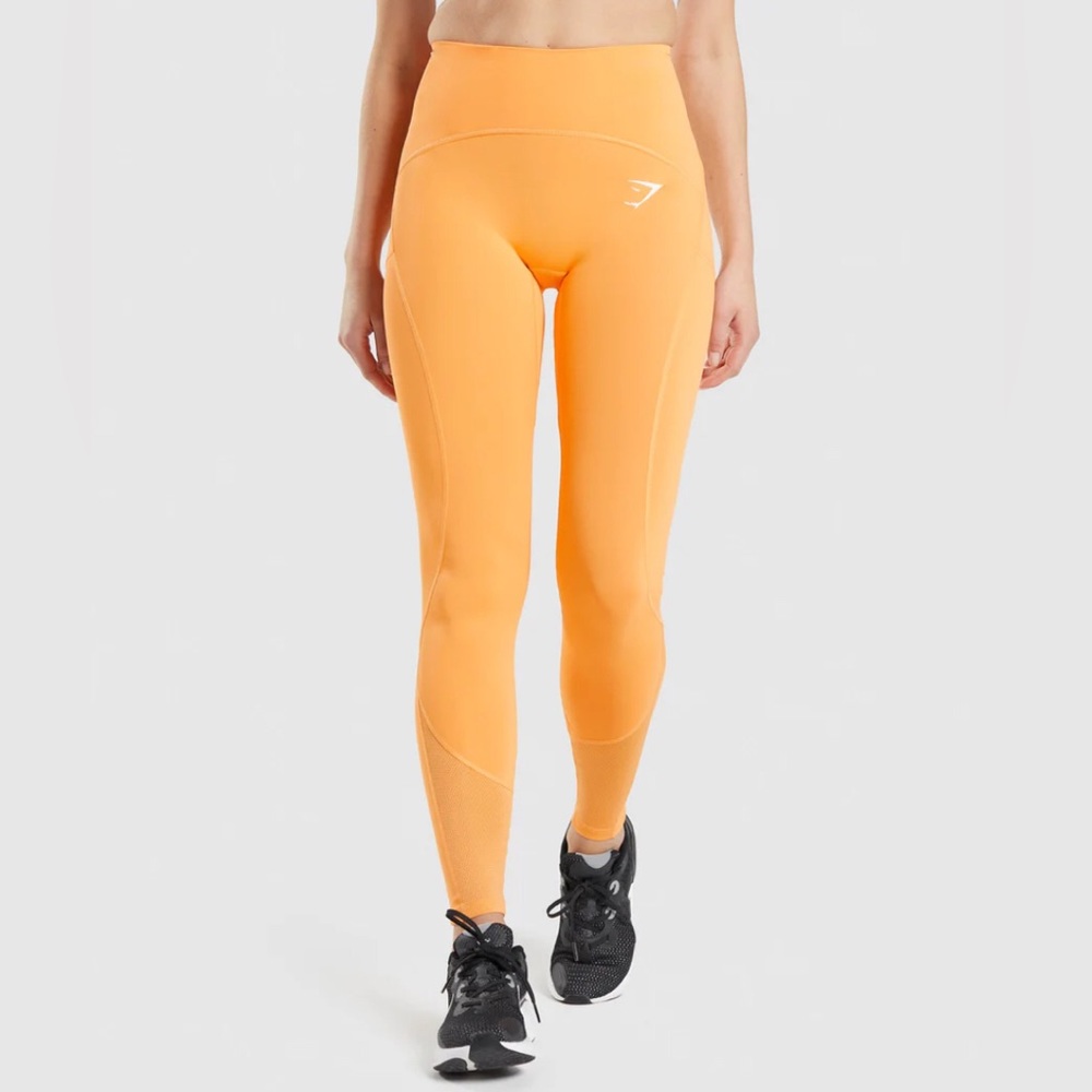 NWOT GYMSHARK Pulse Mesh Leggings Apricot Orange